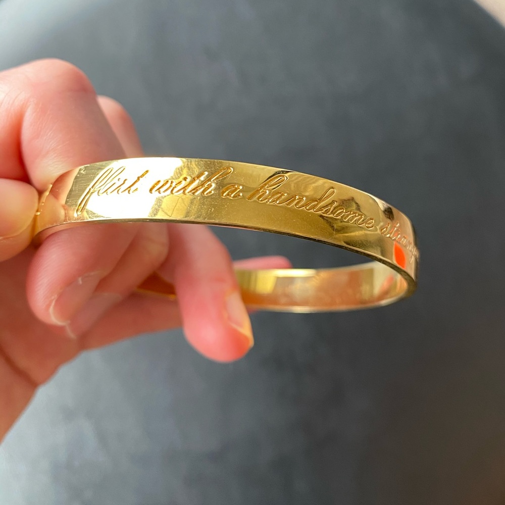 Kate Spade gold non-adjustable bracelet.